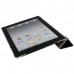 iPad 2 3 4 - Shiny Silk Pattern PU Flip Cover Stand Protective Tablet Cover Case Support Sleep Wake Function - Purple